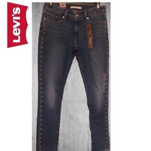 Levi’s 711 Ankle Skinny Studded Jeans